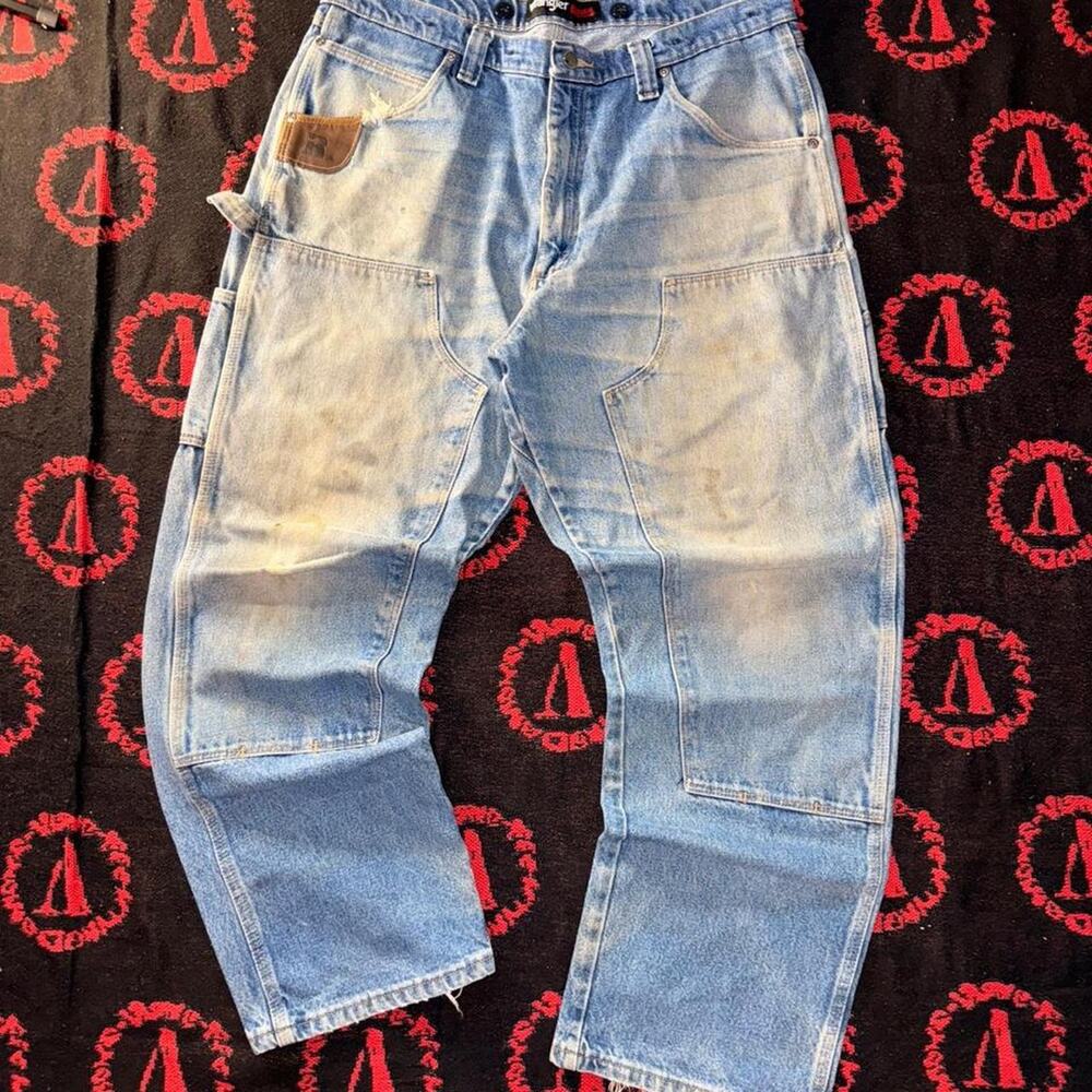 Y2k wrangler light wash denim